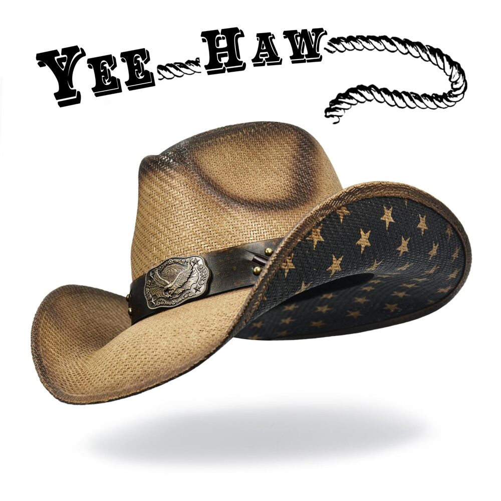 8822 Straw Cowboy Hat For Women And Men – Western Sun Country - Picture 7 of 8